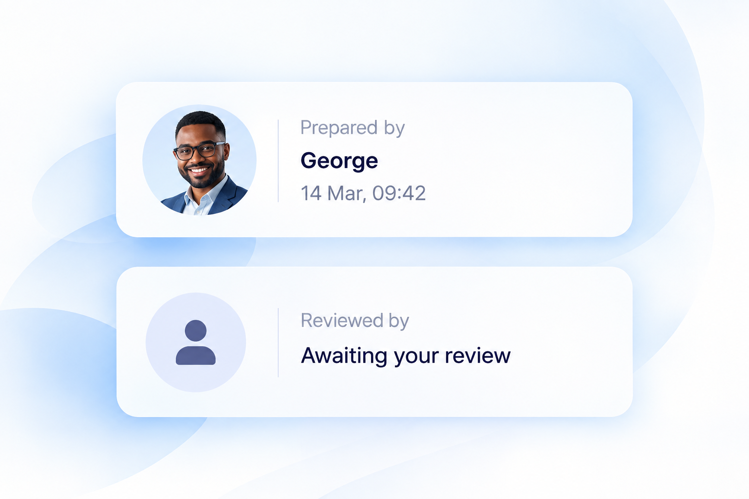 Prepared by George, reviewed by: awaiting your review